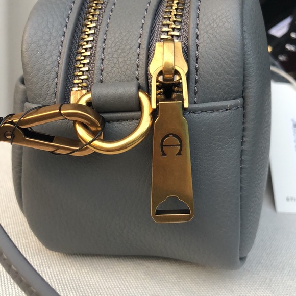 ETIENNE AIGNER Stella mini camera crossbody GRAY genuine leather - Picture 9 of 16